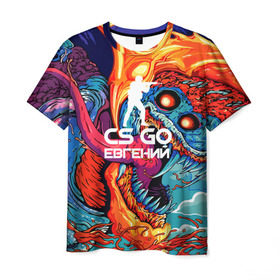 Мужская футболка 3D с принтом Евгений в стиле CS GO в Белгороде, 100% полиэфир | прямой крой, круглый вырез горловины, длина до линии бедер | женя | имена | скоростной зверь