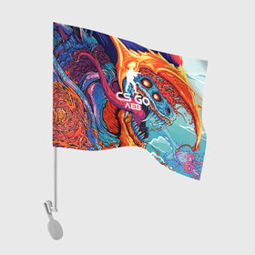 Флаг для автомобиля с принтом Лев в стиле CS GO в Белгороде, 100% полиэстер | Размер: 30*21 см | hyper beast | кс го | скоростной зверь