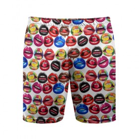 Мужские шорты 3D спортивные с принтом Lips Pattern в Белгороде,  |  | lips | love | pattern | pop art | арт | губы | девушкам | любовь | пафосные | поп арт | поцелуй | текстура | узор