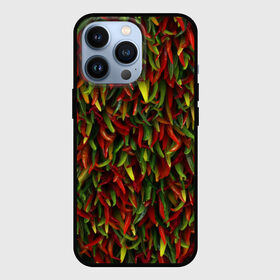 Чехол для iPhone 13 Pro с принтом Перчики в Белгороде,  |  | Тематика изображения на принте: веган | вегетарианец | еда | красный | овощи | острый | паттерн | перец | перчик | приправа | пряности | стручки | стручковый | стручок | урожай | чили