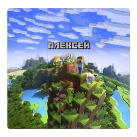 Магнитный плакат 3Х3 с принтом Алексей - Minecraft в Белгороде, Полимерный материал с магнитным слоем | 9 деталей размером 9*9 см | minecraft | алексей | алеша | алешка | добывать | игра | игрушка | имя | компьютерная | кубики | леха | леша | майкрафт | майн крафт | майнкрафт | пиксели | пиксель | ремесло | с именем | шахта