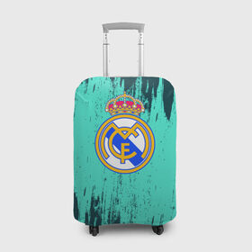Чехол для чемодана 3D с принтом Реал Мадрид в Белгороде, 86% полиэфир, 14% спандекс | двустороннее нанесение принта, прорези для ручек и колес | cr7 | football | real madrid | реал мадрид | футбол