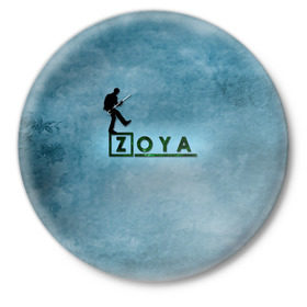 Значок с принтом Зоя в стиле Доктор Хаус в Белгороде,  металл | круглая форма, металлическая застежка в виде булавки | 