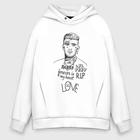 Мужское худи Oversize хлопок с принтом lil peep forever in my heart в Белгороде, френч-терри — 70% хлопок, 30% полиэстер. Мягкий теплый начес внутри —100% хлопок | боковые карманы, эластичные манжеты и нижняя кромка, капюшон на магнитной кнопке | Тематика изображения на принте: ahr | gustav | lil peep | ахр | гелик | густав | лил | лилпип | пип | реп | рок | рэп | хип хоп | эмо