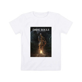 Детская футболка хлопок с принтом Dark Souls Remastered в Белгороде, 100% хлопок | круглый вырез горловины, полуприлегающий силуэт, длина до линии бедер | dark souls | praise the sun | you died | дарк соулс | темные души