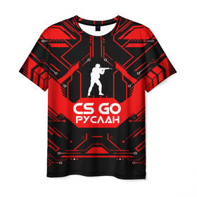 Мужская футболка 3D с принтом Counter Strike-Руслан в Белгороде, 100% полиэфир | прямой крой, круглый вырез горловины, длина до линии бедер | cs go | контр страйк | контра | руслан