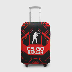 Чехол для чемодана 3D с принтом Counter Strike-Вардан в Белгороде, 86% полиэфир, 14% спандекс | двустороннее нанесение принта, прорези для ручек и колес | 