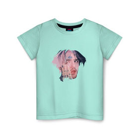 Детская футболка хлопок с принтом lil peep в Белгороде, 100% хлопок | круглый вырез горловины, полуприлегающий силуэт, длина до линии бедер | lil peep