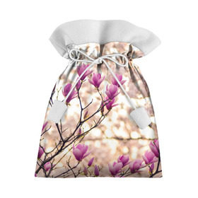 Подарочный 3D мешок с принтом Сакура в Белгороде, 100% полиэстер | Размер: 29*39 см | деревья | красота | небо | природа | сакура | цветение | цветы | япония