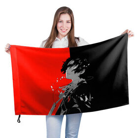 Флаг 3D с принтом Persona в Белгороде, 100% полиэстер | плотность ткани — 95 г/м2, размер — 67 х 109 см. Принт наносится с одной стороны | persona