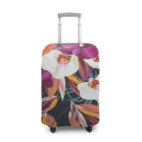 Чехол для чемодана 3D с принтом Орхидея в Белгороде, 86% полиэфир, 14% спандекс | двустороннее нанесение принта, прорези для ручек и колес | flower | букет | краски | орхидеи | природа | текстуры | тропики | тропический | цветочки | цветы