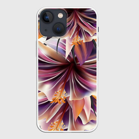 Чехол для iPhone 13 mini с принтом Необычный цветок в Белгороде,  |  | flower | букет | краски | орхидеи | природа | текстуры | тропики | тропический | цветочки | цветы