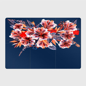 Магнитный плакат 3Х2 с принтом Цветочная мода в Белгороде, Полимерный материал с магнитным слоем | 6 деталей размером 9*9 см | flower | букет | краски | орхидеи | природа | текстуры | тропики | тропический | цветочки | цветы