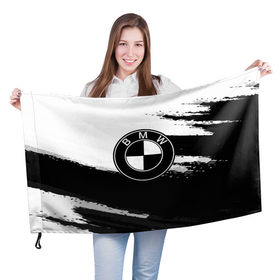 Флаг 3D с принтом bmw black collection 2018 в Белгороде, 100% полиэстер | плотность ткани — 95 г/м2, размер — 67 х 109 см. Принт наносится с одной стороны | auto | automobile | bmw | car | автомобиль | бмв