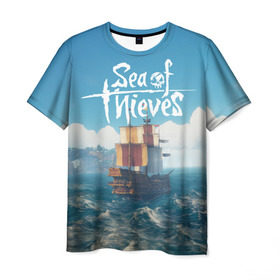 Мужская футболка 3D с принтом Sea of Thieves в Белгороде, 100% полиэфир | прямой крой, круглый вырез горловины, длина до линии бедер | Тематика изображения на принте: pirates | sea of thieves | пираты
