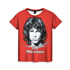 Женская футболка 3D с принтом Jim Morrison в Белгороде, 100% полиэфир ( синтетическое хлопкоподобное полотно) | прямой крой, круглый вырез горловины, длина до линии бедер | the doors | автор песен | вокалист | джим моррисон | звезда | музыка | певец | поэт | рок | рок музыка | фронтмен