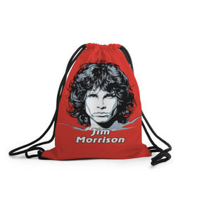 Рюкзак-мешок 3D с принтом Jim Morrison в Белгороде, 100% полиэстер | плотность ткани — 200 г/м2, размер — 35 х 45 см; лямки — толстые шнурки, застежка на шнуровке, без карманов и подкладки | the doors | автор песен | вокалист | джим моррисон | звезда | музыка | певец | поэт | рок | рок музыка | фронтмен