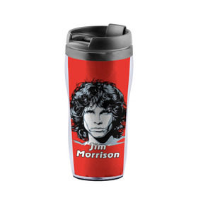Термокружка-непроливайка с принтом Jim Morrison в Белгороде, внутренняя часть — пищевой пластик, наружная часть — прозрачный пластик, между ними — полиграфическая вставка с рисунком | объем — 350 мл, герметичная крышка | the doors | автор песен | вокалист | джим моррисон | звезда | музыка | певец | поэт | рок | рок музыка | фронтмен
