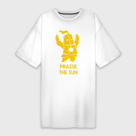 Платье-футболка хлопок с принтом Praise the sun в Белгороде,  |  | dark souls | dark souls 3