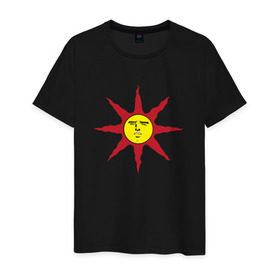 Мужская футболка хлопок с принтом Удовлетворение в Белгороде, 100% хлопок | прямой крой, круглый вырез горловины, длина до линии бедер, слегка спущенное плечо. | dark souls | dark souls 3