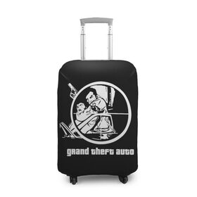 Чехол для чемодана 3D с принтом GTA 3 - Заложник в Белгороде, 86% полиэфир, 14% спандекс | двустороннее нанесение принта, прорези для ручек и колес | 3 | claude | grand theft auto | gta | gta 3 | gta iii | гта