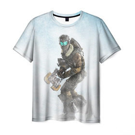 Мужская футболка 3D с принтом Dead Space в Белгороде, 100% полиэфир | прямой крой, круглый вырез горловины, длина до линии бедер | dead | space | айзек | вирус | зомби | игра | ишимура | кларк | космос | костюм | мёртвый | монстр