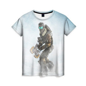 Женская футболка 3D с принтом Dead Space в Белгороде, 100% полиэфир ( синтетическое хлопкоподобное полотно) | прямой крой, круглый вырез горловины, длина до линии бедер | dead | space | айзек | вирус | зомби | игра | ишимура | кларк | космос | костюм | мёртвый | монстр