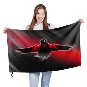 Флаг 3D с принтом Ворон (The Reaven) в Белгороде, 100% полиэстер | плотность ткани — 95 г/м2, размер — 67 х 109 см. Принт наносится с одной стороны | 3d | voron | ангел | арт | ворон | демон | кино | красивый | красный | крутая | крутой | крылья | ктулху | персонаж | трагедия | фильм | черный