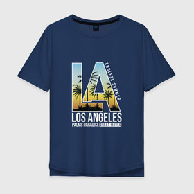 Мужская футболка хлопок Oversize с принтом Лос Анджелес в Белгороде, 100% хлопок | свободный крой, круглый ворот, “спинка” длиннее передней части | la | для отпуска | калифорния | клуб | лето | лос анджелес | отпуск | приключение | путешествие | серф | серфинг | сша | туризм