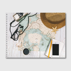 Альбом для рисования с принтом Тайна путешествия в Белгороде, 100% бумага
 | матовая бумага, плотность 200 мг. | Тематика изображения на принте: авантюра | карта | путешественник | турист