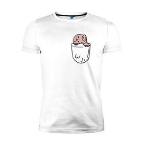 Мужская футболка премиум с принтом Pig Sins pocket в Белгороде, 92% хлопок, 8% лайкра | приталенный силуэт, круглый вырез ворота, длина до линии бедра, короткий рукав | anime | nanatsu no taizai | seven deadly sins | аниме