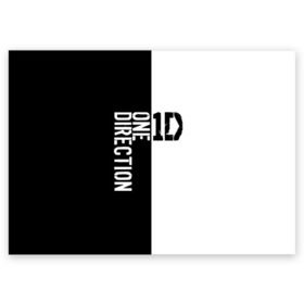 Поздравительная открытка с принтом One direction в Белгороде, 100% бумага | плотность бумаги 280 г/м2, матовая, на обратной стороне линовка и место для марки
 | 1 direction | one direction | ван | дирекшен | дирекшн
