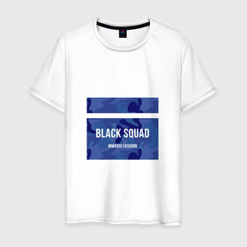 Мужская футболка хлопок с принтом Black Squad в Белгороде, 100% хлопок | прямой крой, круглый вырез горловины, длина до линии бедер, слегка спущенное плечо. | Тематика изображения на принте: black | black squad | fashion | блек | мода | сквад | черный