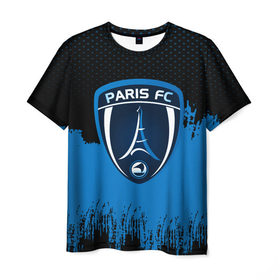 Мужская футболка 3D с принтом FC Paris Original uniform в Белгороде, 100% полиэфир | прямой крой, круглый вырез горловины, длина до линии бедер | football | soccer | париж