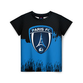 Детская футболка 3D с принтом FC Paris Original uniform в Белгороде, 100% гипоаллергенный полиэфир | прямой крой, круглый вырез горловины, длина до линии бедер, чуть спущенное плечо, ткань немного тянется | football | soccer | париж