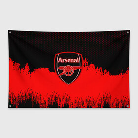 Флаг-баннер с принтом FC Arsenal Original uniform в Белгороде, 100% полиэстер | размер 67 х 109 см, плотность ткани — 95 г/м2; по краям флага есть четыре люверса для крепления | football | soccer | арсенал