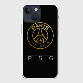 Чехол для iPhone 13 mini с принтом PSG Gold в Белгороде,  |  | Тематика изображения на принте: champions | france | germain | gold | league | neymar | paris | psg | saint | лига | псж | франция | чемпионов