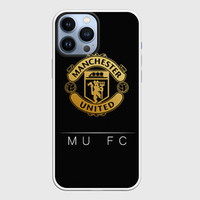 Чехол для iPhone 13 Pro Max с принтом MU Gold в Белгороде,  |  | Тематика изображения на принте: champions | england | league | manchester | united | лига | манчестер | чемпионов | юнайтед