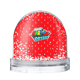 Снежный шар с принтом Super Mario Odyssey в Белгороде, Пластик | Изображение внутри шара печатается на глянцевой фотобумаге с двух сторон | nintendo | марио | нинтендо