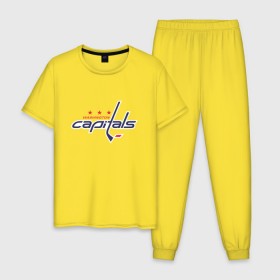 Мужская пижама хлопок с принтом Captilas Ovechkin 8 в Белгороде, 100% хлопок | брюки и футболка прямого кроя, без карманов, на брюках мягкая резинка на поясе и по низу штанин
 | 