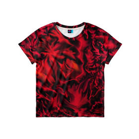 Детская футболка 3D с принтом Flame Style (красный) в Белгороде, 100% гипоаллергенный полиэфир | прямой крой, круглый вырез горловины, длина до линии бедер, чуть спущенное плечо, ткань немного тянется | огненный | огонь | пламя