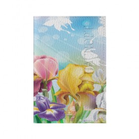 Обложка для паспорта матовая кожа с принтом Весна в Белгороде, натуральная матовая кожа | размер 19,3 х 13,7 см; прозрачные пластиковые крепления | flower | spring | бабочки | весна | лилия | небо | природа | солнце | цветы