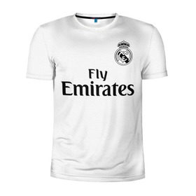 Мужская футболка 3D спортивная с принтом Реал Мадрид Форма Новая 18/19 в Белгороде, 100% полиэстер с улучшенными характеристиками | приталенный силуэт, круглая горловина, широкие плечи, сужается к линии бедра | 2019 | cristiano | isco | madrid | real | иско | мадрид | реал | сливочные | форма | футбольная