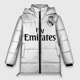 Женская зимняя куртка 3D с принтом Реал Мадрид Форма Новая 18 19 в Белгороде, верх — 100% полиэстер; подкладка — 100% полиэстер; утеплитель — 100% полиэстер | длина ниже бедра, силуэт Оверсайз. Есть воротник-стойка, отстегивающийся капюшон и ветрозащитная планка. 

Боковые карманы с листочкой на кнопках и внутренний карман на молнии | 2019 | cristiano | isco | madrid | real | иско | мадрид | реал | сливочные | форма | футбольная