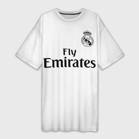 Платье-футболка 3D с принтом Реал Мадрид Форма Новая 18 19 в Белгороде,  |  | 2019 | cristiano | isco | madrid | real | иско | мадрид | реал | сливочные | форма | футбольная