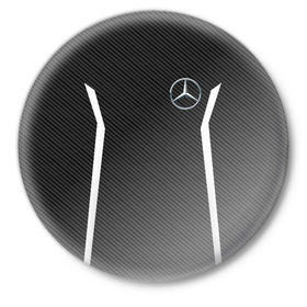 Значок с принтом MERCEDES BENZ SPORT в Белгороде,  металл | круглая форма, металлическая застежка в виде булавки | mercedes | марка | машины | мерседес