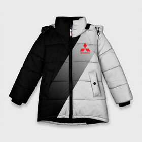 Зимняя куртка для девочек 3D с принтом MITSUBISHI ELITE в Белгороде, ткань верха — 100% полиэстер; подклад — 100% полиэстер, утеплитель — 100% полиэстер. | длина ниже бедра, удлиненная спинка, воротник стойка и отстегивающийся капюшон. Есть боковые карманы с листочкой на кнопках, утяжки по низу изделия и внутренний карман на молнии. 

Предусмотрены светоотражающий принт на спинке, радужный светоотражающий элемент на пуллере молнии и на резинке для утяжки. |  машина | марка | митсубиси