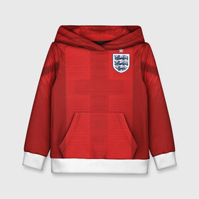 Детская толстовка 3D с принтом England away WC 2018 в Белгороде, 100% полиэстер | двухслойный капюшон со шнурком для регулировки, мягкие манжеты на рукавах и по низу толстовки, спереди карман-кенгуру с мягким внутренним слоем | Тематика изображения на принте: cup | england | fifa | russia | world | англия | мира | россия | чемпионат