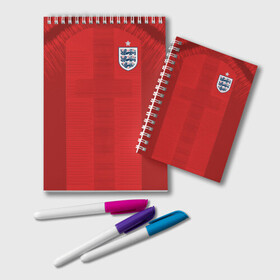 Блокнот с принтом England away WC 2018 в Белгороде, 100% бумага | 48 листов, плотность листов — 60 г/м2, плотность картонной обложки — 250 г/м2. Листы скреплены удобной пружинной спиралью. Цвет линий — светло-серый
 | cup | england | fifa | russia | world | англия | мира | россия | чемпионат