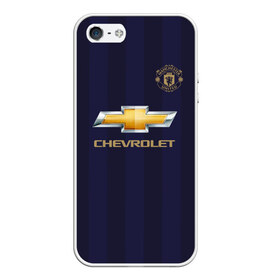 Чехол для iPhone 5/5S матовый с принтом Man United Форма Away 18 19 в Белгороде, Силикон | Область печати: задняя сторона чехла, без боковых панелей | mu | манчестер юнайтед | мю | форма